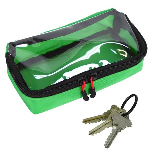 Brightline Bags Array 6x3 Tall Pouch front view with transparent lid