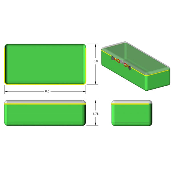 Brightline Bags Array 6x3 Tall Pouch dimensions diagram
