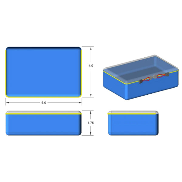 Brightline Bags Array 6x4 Tall Pouch with Dimensions
