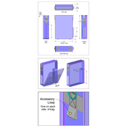 BrightLine Bags CS3 Center Section – size and dimensions diagram