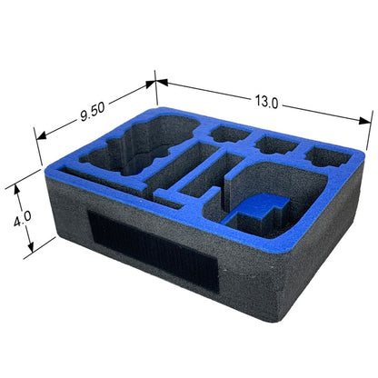 Overall Dimensions Diagram of BrightLine Bags® Drone Foam Insert for DJI® Mavic Air 2 / Air 2S