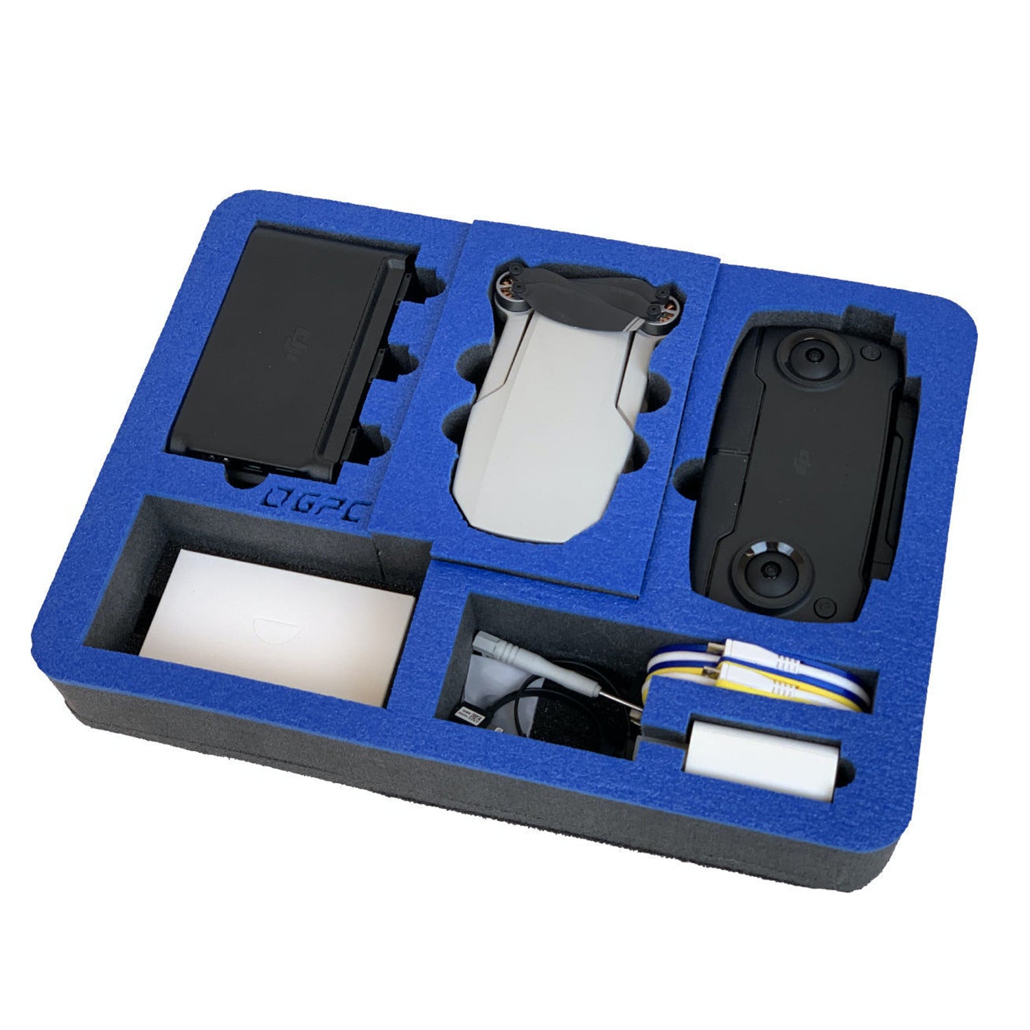 Custom Drone Foam Insert for DJI® Mavic Mini – Accessory Storage for Batteries and Charging Hub – BrightLine Bags®