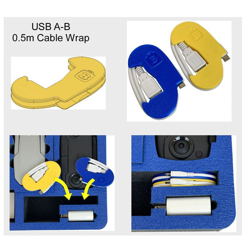 Included USB Cable Wrap with BrightLine Bags® Drone Foam Insert for DJI® Mavic Mini