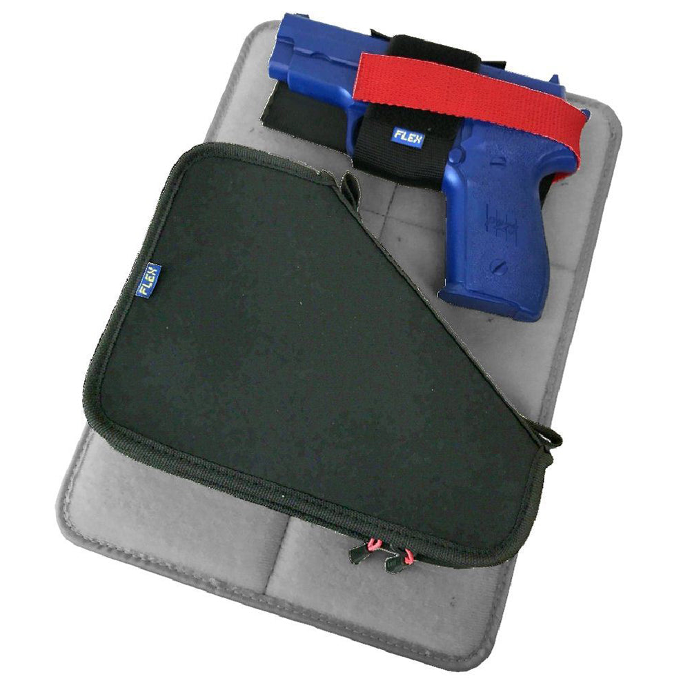 Protective neoprene handgun wrap case designed to enclose and safeguard a firearm