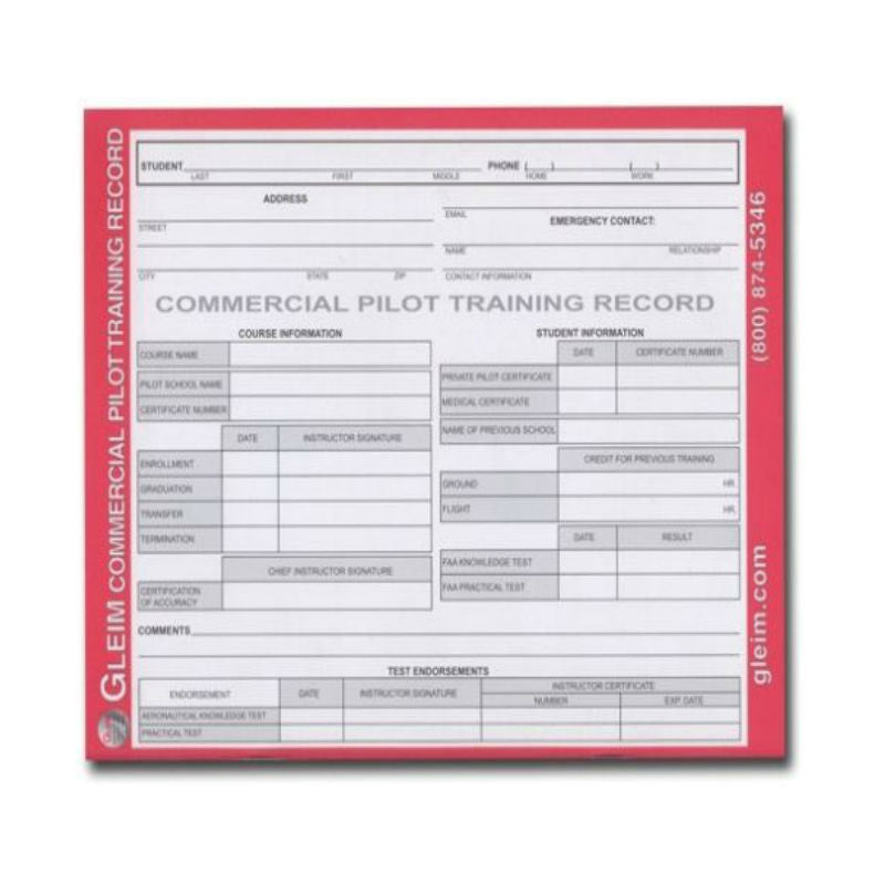 Gleim Commercial Pilot Training Record – Pilots HQ LLC.