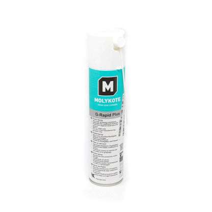 MOLYKOTE® G-Rapid Plus Paste Spray 13.5 oz aerosol can in old Dow Corning packaging - high-performance assembly lubricant