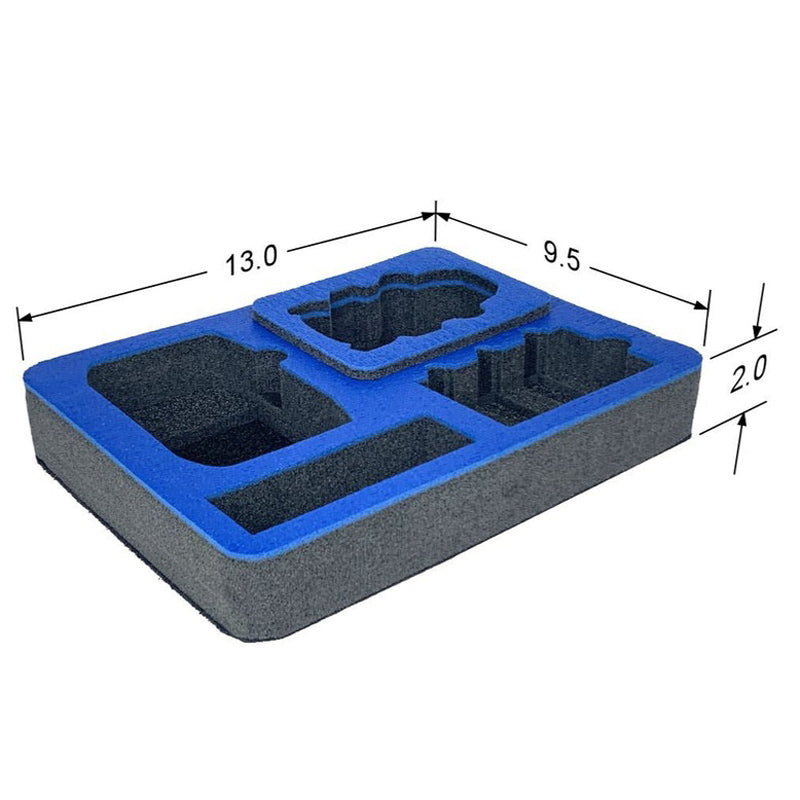 BrightLine Bags® DJI® Mini 2™ Foam Insert – Dimensional Layout