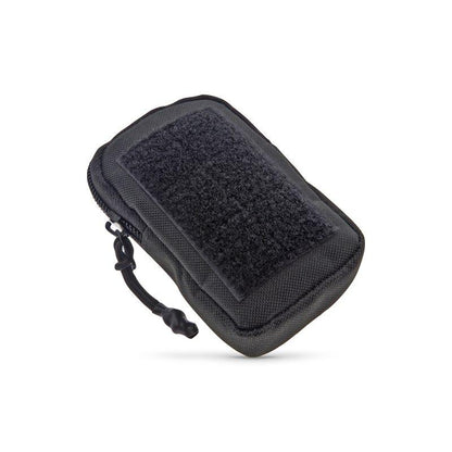 Flyboys kneeboard zipper pouch angled top-down view with hook-and-loop fastener panel and visible zipper, durable woven fabric