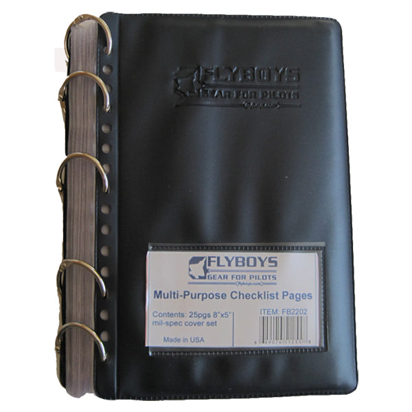 FlyBoys 5 x 8 pilot checklist book aviation binder for cockpit checklist organization