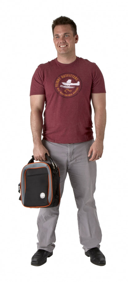 A man wearing the Flight Outfitters Expedition T-Shirt, highlighting its stylish and comfortable fit.