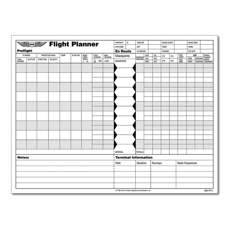 ASA - Flight Planner Pad ASA-FP-3