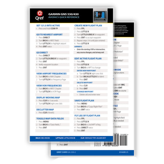 Garmin GNS 530/430 Qref Card | GA-530-2