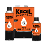 Kroil Penetrant with Silicone (formerly SiliKroil) group photo - effective penetrating solvent with silicone additive for tough applications
