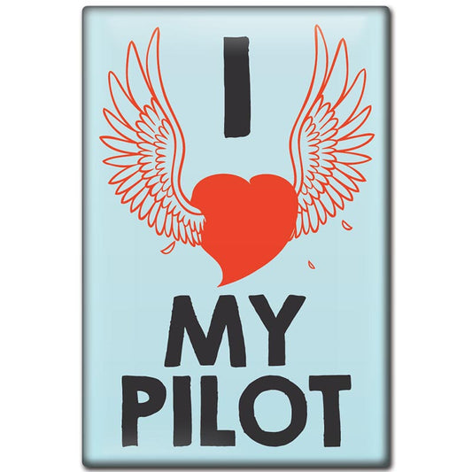 Luso Aviation - Fridge Magnet, I Love My Pilot | NLUS623-LMP
