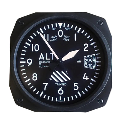 Trintec 3060-10 10-inch altimeter instrument-style aviation wall clock
