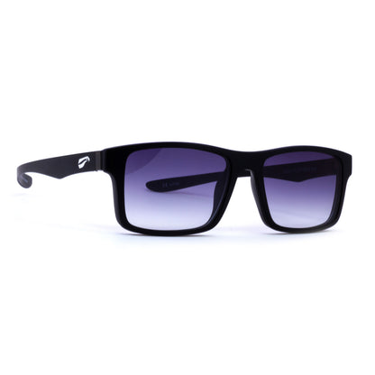 Flying Eyes Luzon matte black eyeglasses with magnetic gradient gray sun clip-on