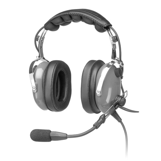 Pilot USA PA-1176M Passive Military Headset – Black and White Photo with Side Microphone