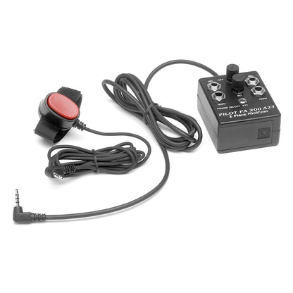 Pilot USA PA-200V Intercom – connected to Yaesu handheld transceiver