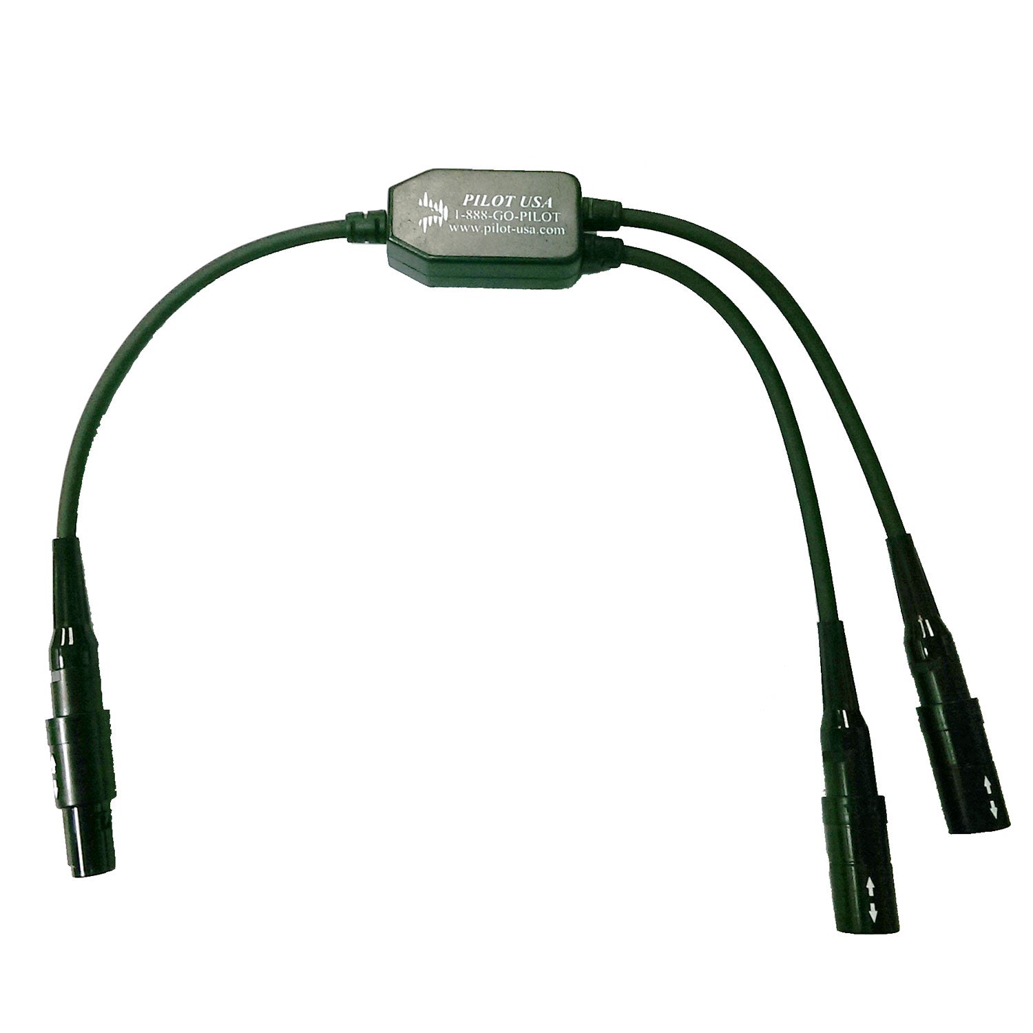 Pilot USA PA-72B Dual 6-Pin Lemo Headset Adapter