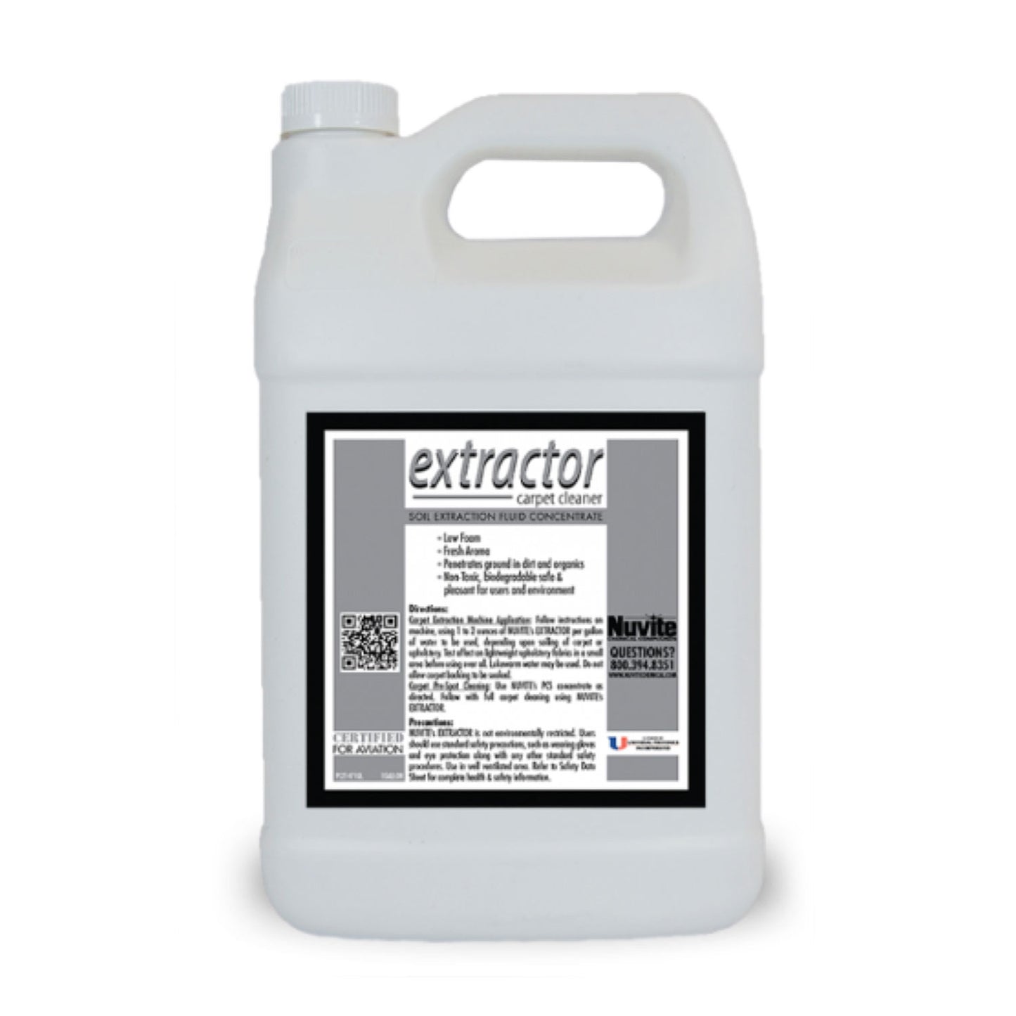 Extractor Concentrated Low Foam Carpet & Upholstery Machine Fluid
