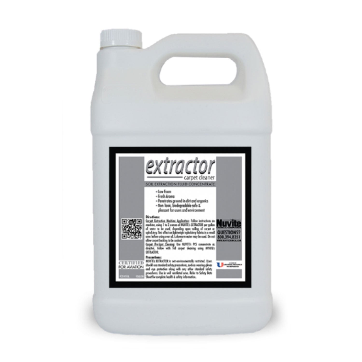 Extractor Concentrated Low Foam Carpet & Upholstery Machine Fluid