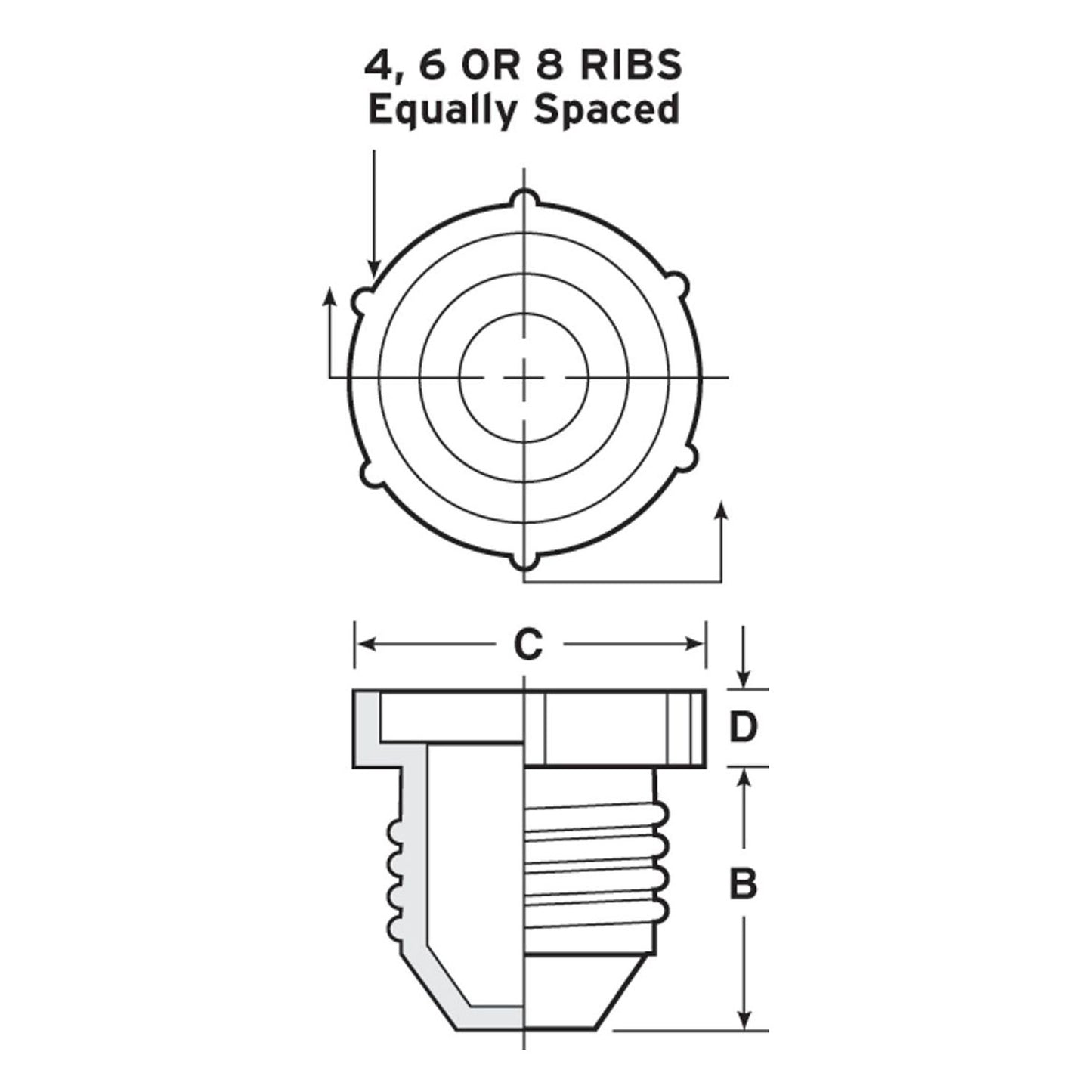 PD Series - Threaded Plastic Plugs For Flared JIC Fittings (Bulk Pack)