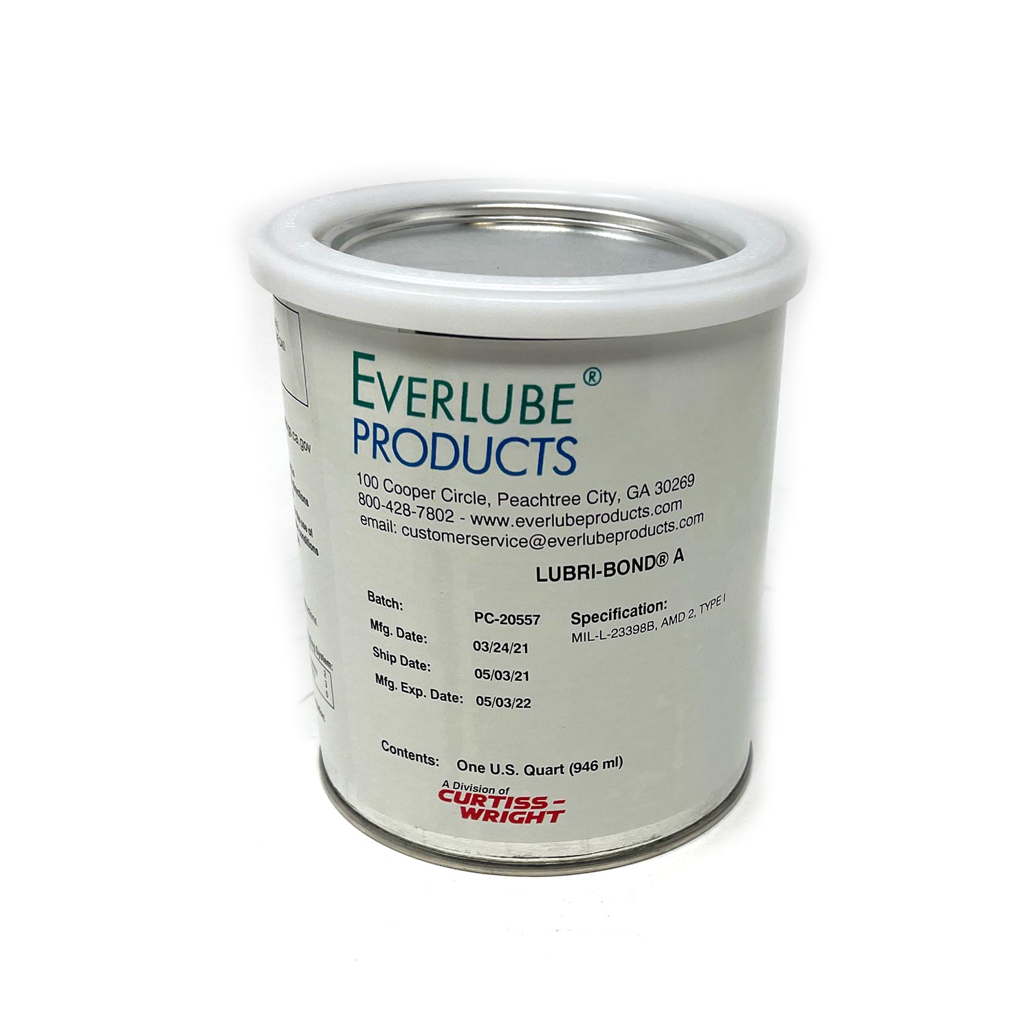 Everlube - Lubri, Bond A Standard Spec Air Dry MoS2 Graphite Solid Fil ...