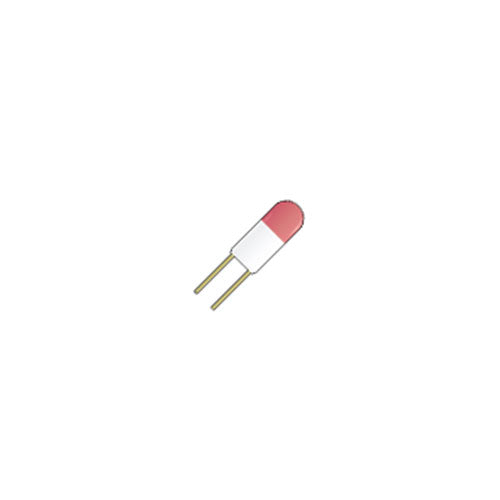 Technical drawing of Wamco 1280-481 subminiature aircraft lamp with T1 envelope and BPE base