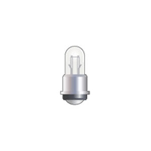 Technical drawing of Wamco 718AS15 subminiature aircraft lamp with T1 envelope and SMF base