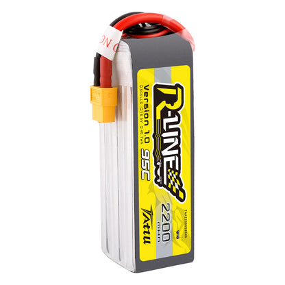 Tattu - 2200mAh 18.5V 95C 5S1P Full Size FPV Racing Quad battery with XT60 Plug