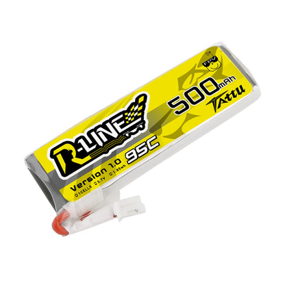 Tattu - 500mAh 3.7V 95C 1S1P Mini Quad FPV Battery with JST Plug
