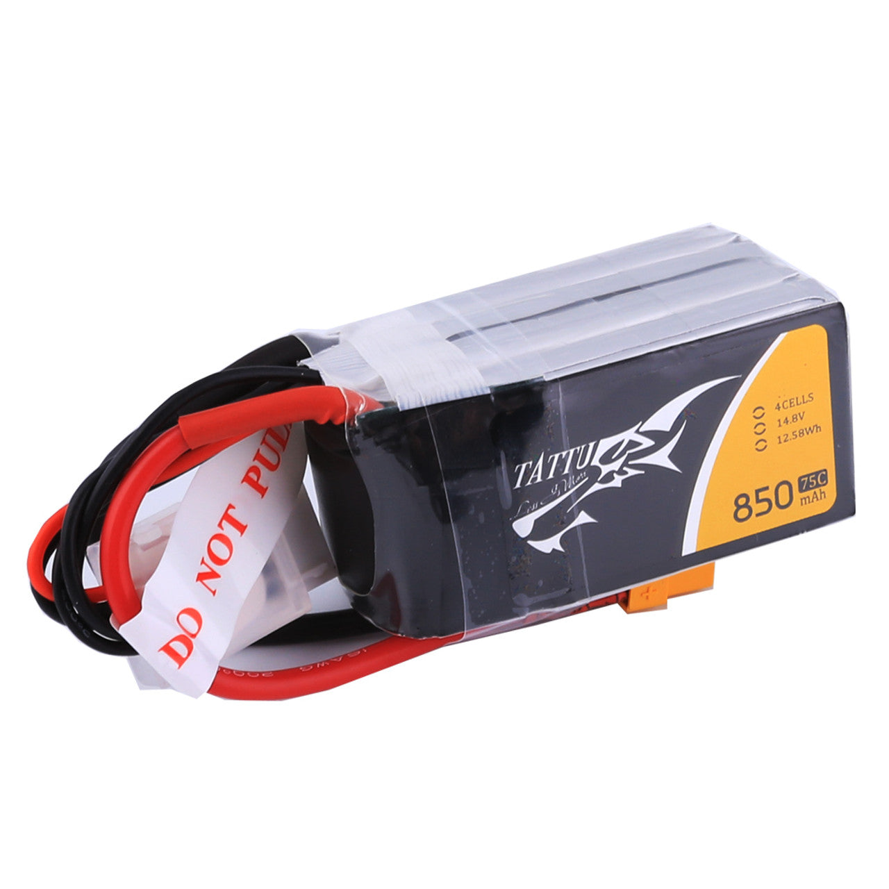 Tattu - 850mAh 14.8V 75C 4S1P Mini Quad FPV Battery with XT-60 Plug