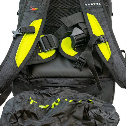 Torvol Quad PITSTOP Backpack – Close-Up Back View Showing Padded Shoulder Strap