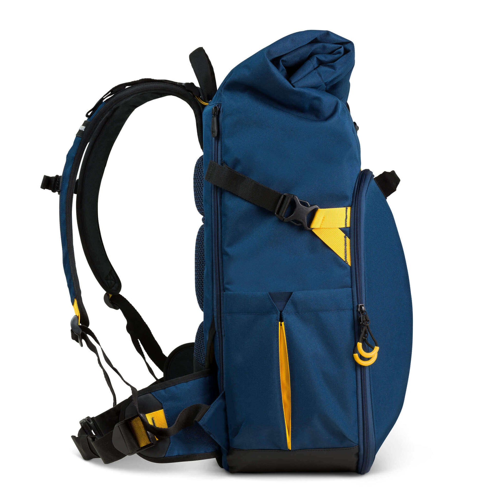Right Side View of Torvol Drone Adventure Backpack with Straps and Back Padding Visible