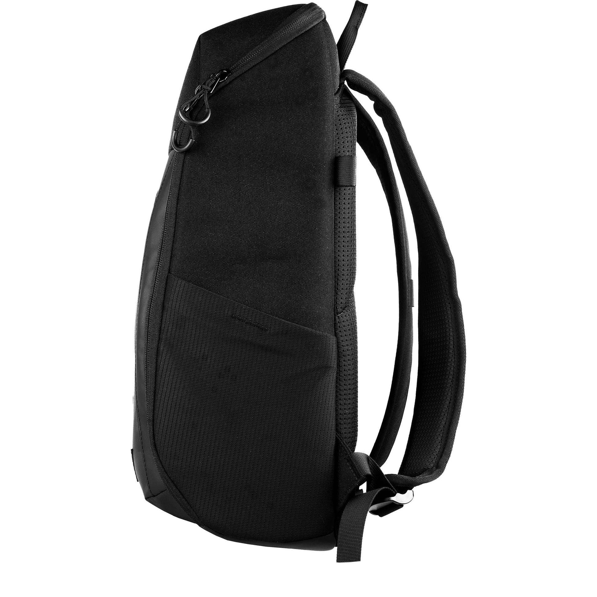 Torvol Urban Drone Backpack – Left Side View with Back Straps, Black