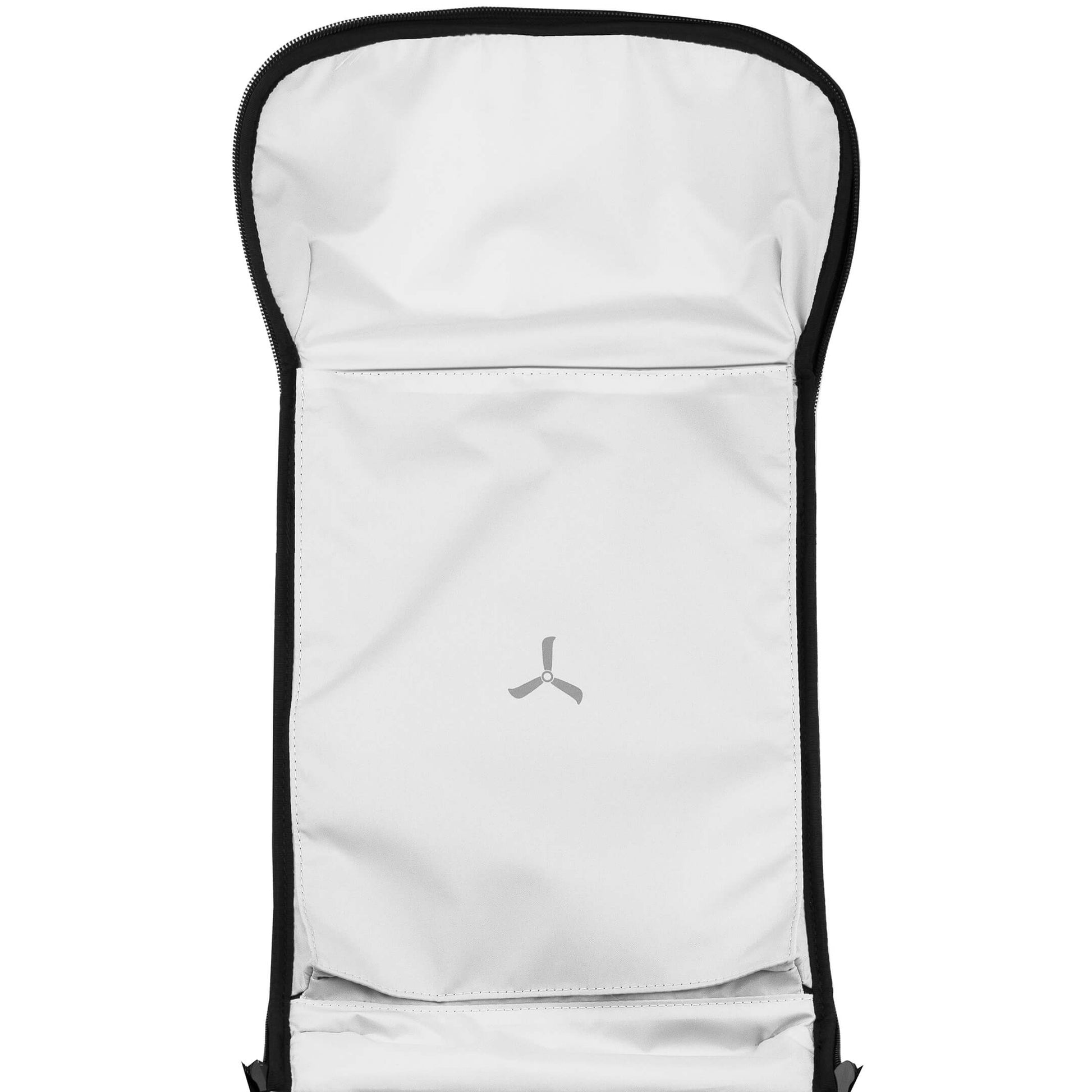 Torvol Urban Drone Backpack – Inside View of Flap with Storage Pockets
