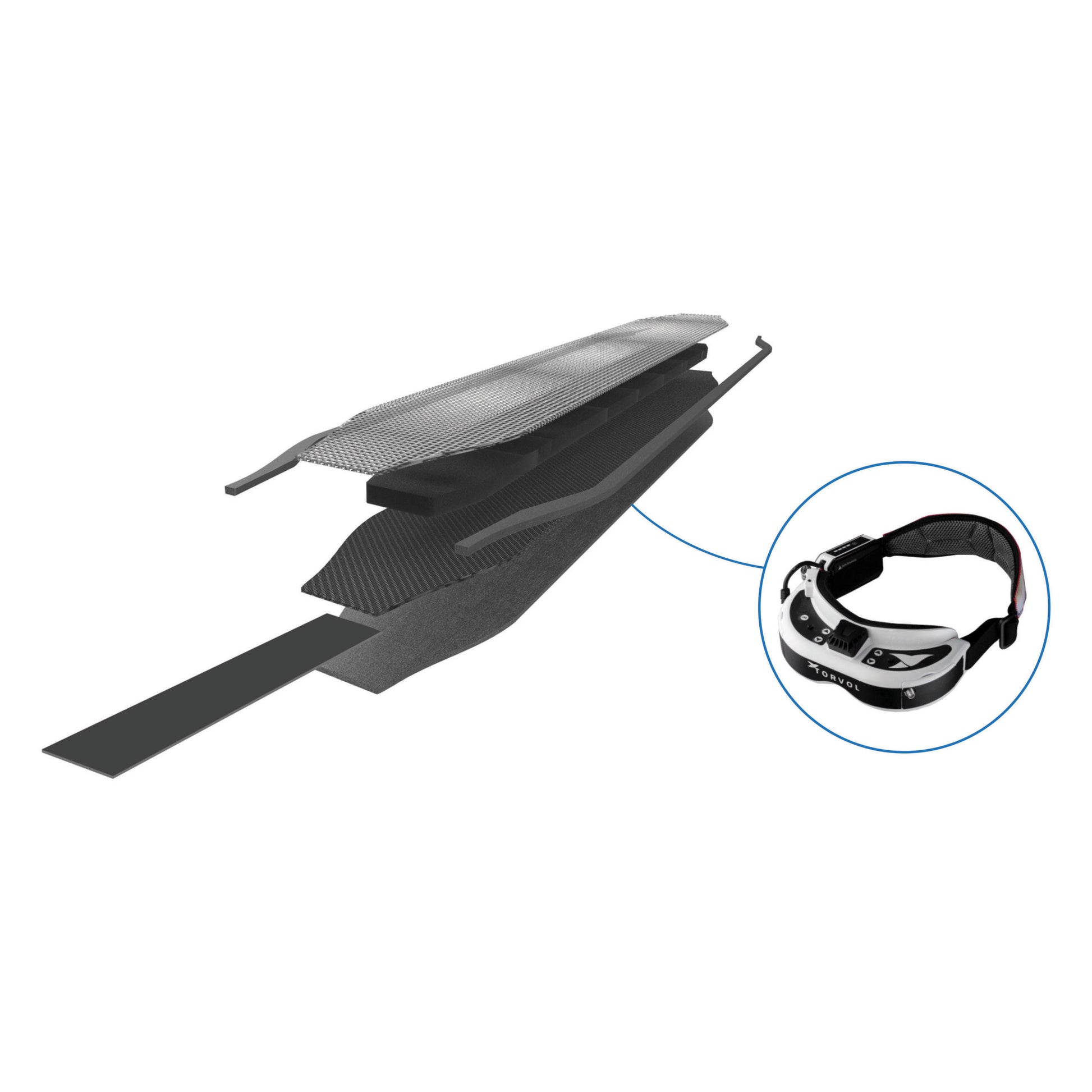 Torvol Race Strap – Team Edition, 3D Digital View Showing Layer Construction