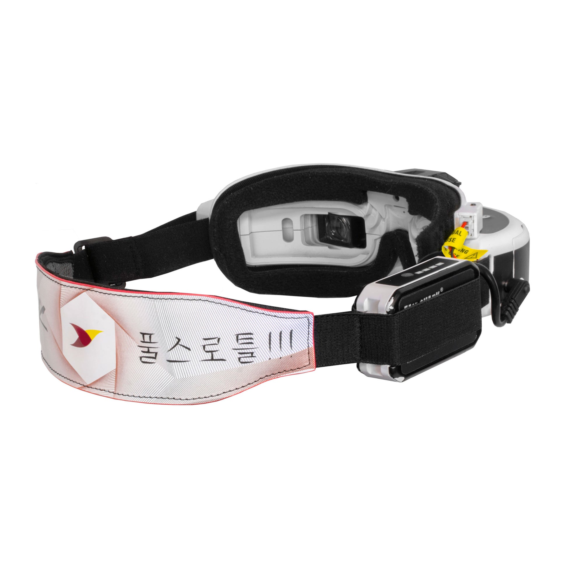 Torvol Race Strap – MCK Edition Attached to Goggles, Leather Side Visible