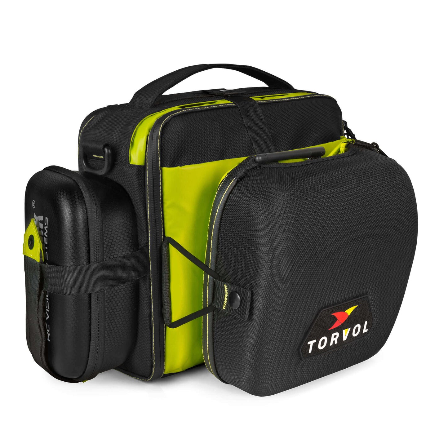 Torvol Freestyle Drone Bag – Angled View with Side Bags Attached