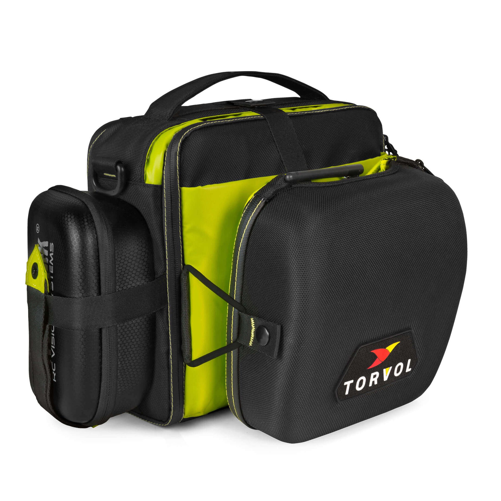 Torvol Freestyle Drone Bag – Angled View with Side Bags Attached