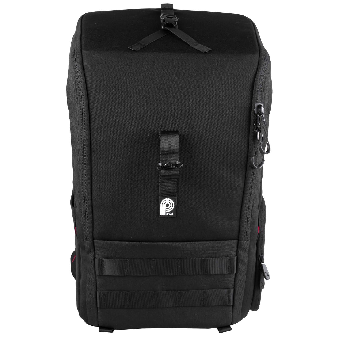 Torvol Urban Drone Carrier Backpack – Back View with Zippers and Attachment Loops, Black