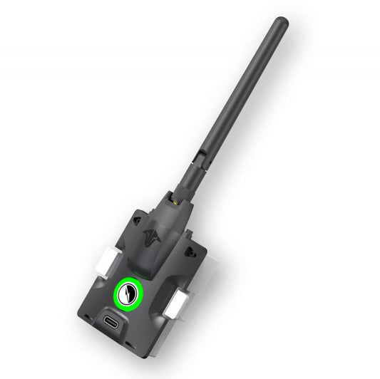 TBS Tracer Micro TX – 2.4GHz FPV Radio Transmitter Module with Antenna (Top View)