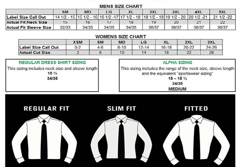 medium dress shirt size chart Van Heusen Women's Aviator Pilot Shirt