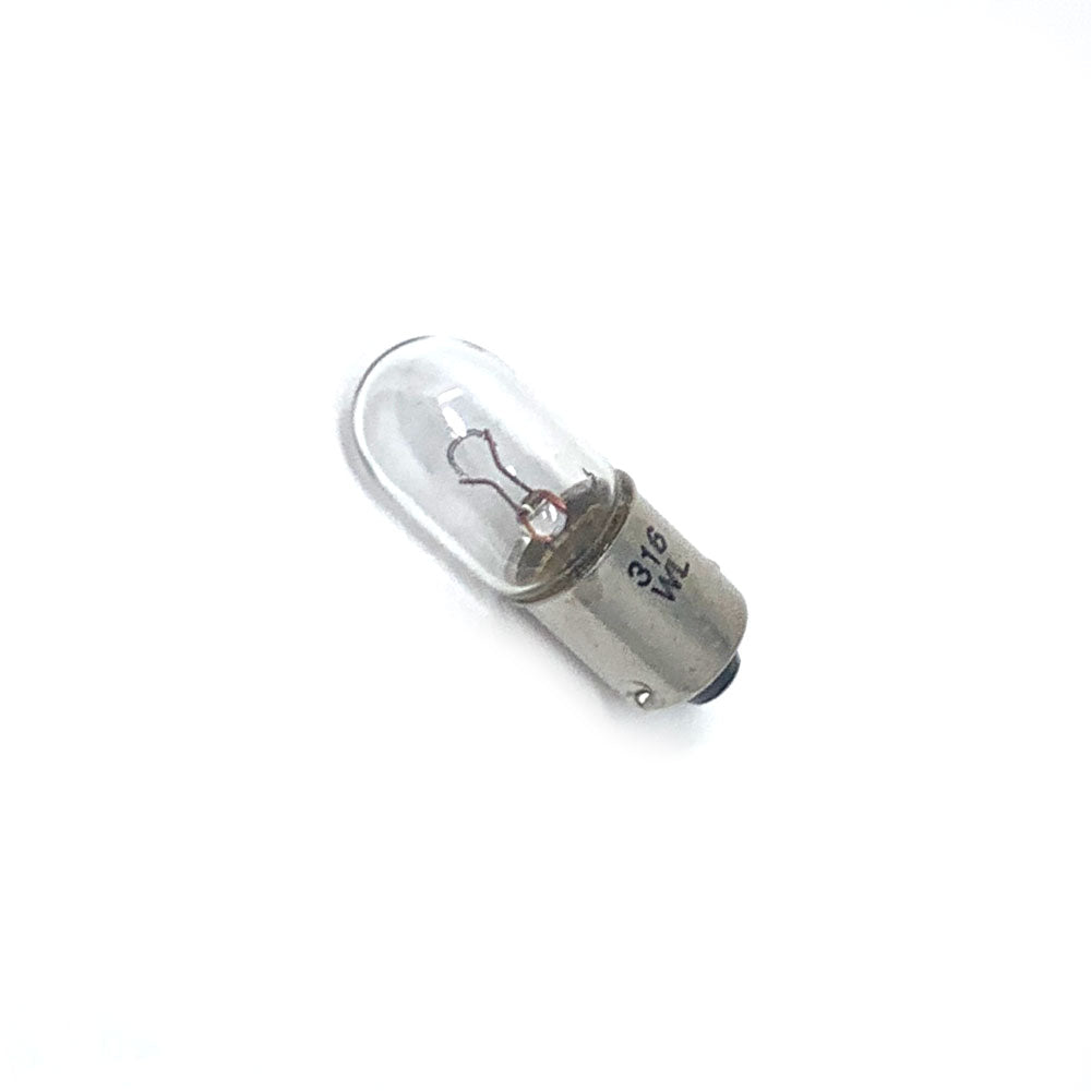 Wamco 316 miniature aircraft lamp with T3-1/4 envelope and BA9s base for aviation lighting