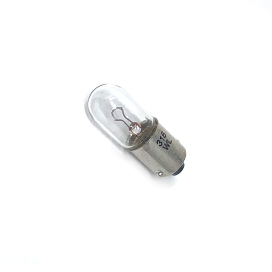 Wamco 316 miniature aircraft lamp with T3-1/4 envelope and BA9s base for aviation lighting