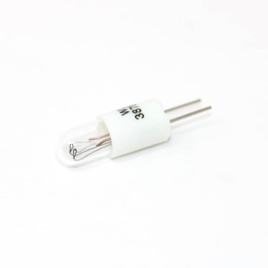 Wamco 387BP subminiature aircraft lamp with T1-3/4 envelope, BP base, and C-2F filament