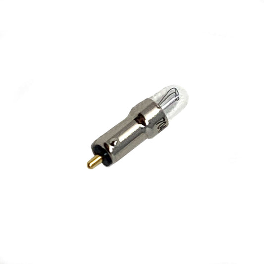 Wamco 7049 subminiature aircraft lamp with T1 envelope, POGO base, and CC-2F filament