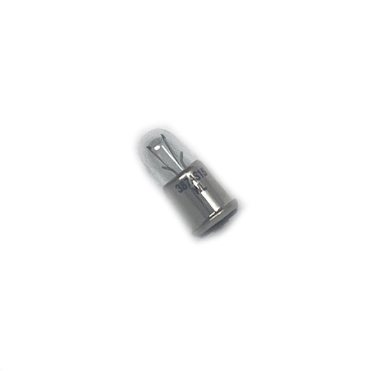 Wamco 387AS15 subminiature aircraft lamp with T1-3/4 envelope, MF base, and C-2F filament