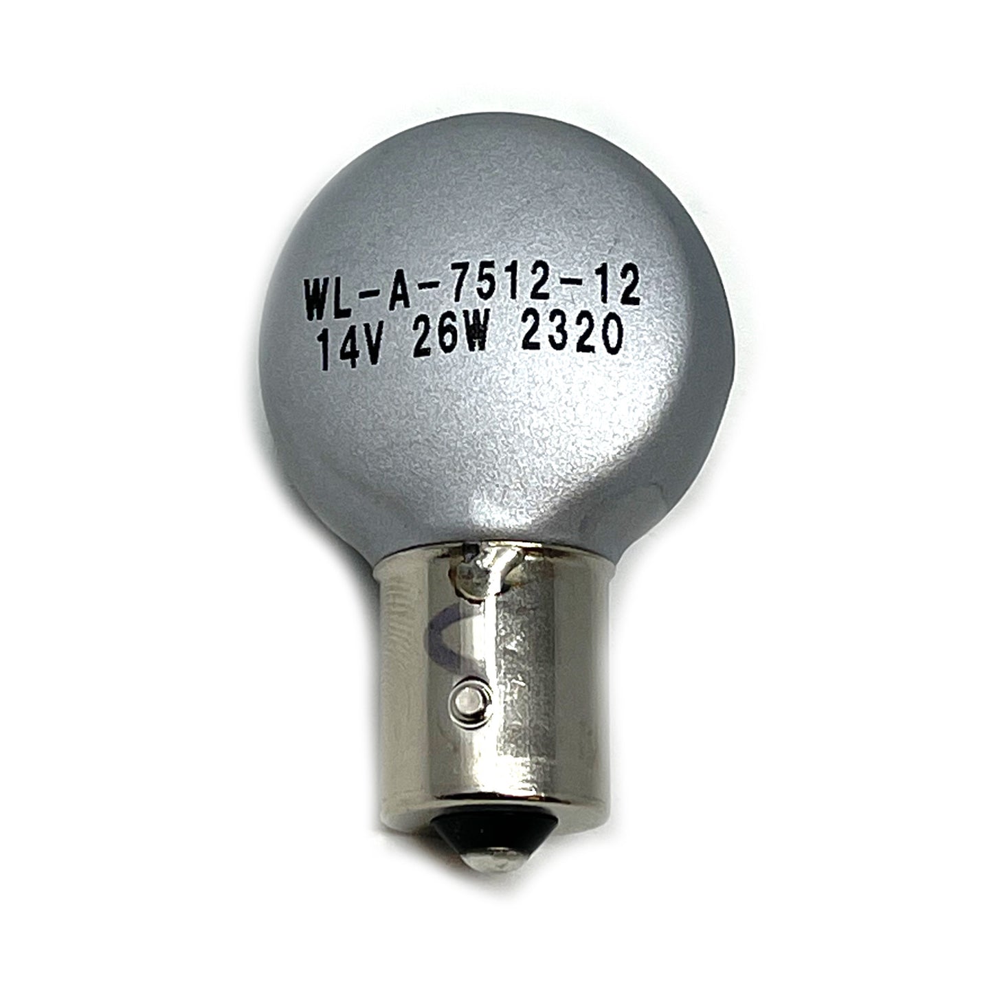 Back view of Wamco A-7512-12 aircraft warning lamp showing BAY15s base and filament structure