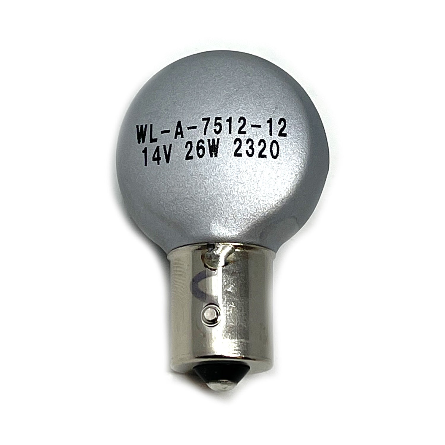Back view of Wamco A-7512-12 aircraft warning lamp showing BAY15s base and filament structure